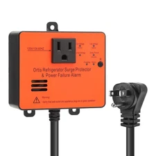 Refrigerator Surge Protector & Power Failure Alarm Protects Against Voltage A...