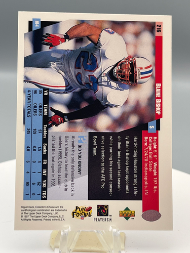 HOUSTON OILER'S TEXAN'S NFL Football Team Trading Cards (You Pick Your Cards) - Picture 43 of 71