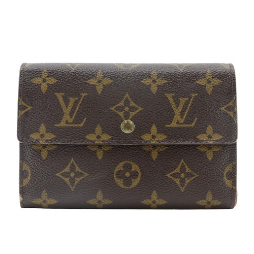 Louis Vuitton Porte Tresor Etui Papier Monogram Canvas Trifold Wallet From Japan