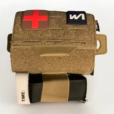 Stocked-Quick Pull Combat IFAK - MOLLE - W1 Med. Supply Co. - High Capacity
