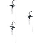  3 stücke metall manuelle musik wind spitz kreative hummingbird form