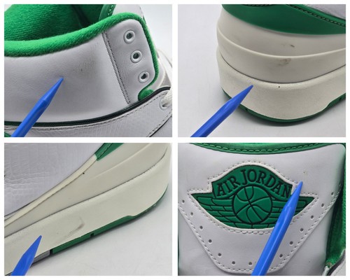 Air Jordan 2 Retro White Lucky Green Sail Size 10.5 Style DR8884-103 With Box - Picture 15 of 24