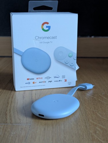 Chromecast 4K mit Google TV inkl. Fernbedienung in Ice Blue, TOP-Zustand  - Bild 2 von 5