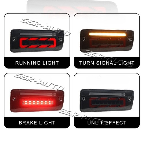 Smoke LED Rear Bumper Lamp Brake Ligh Signal lamp For 1998-05 Nissan Patrol Y61 - Bild 2 von 5