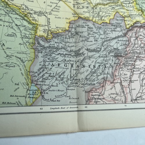1910: Antique Map Of Central Asia Original Colour Print CS #41 old Atlas - Picture 5 of 9