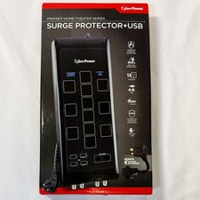 CyberPower HT1206UC2RC1 Surge Protector + USB 12-Outlet 2880J Home Theater New