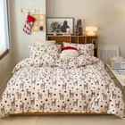 Christmas Comforter Set King Size 3 Pieces Reindeer Elk Stars Bedding Set for...