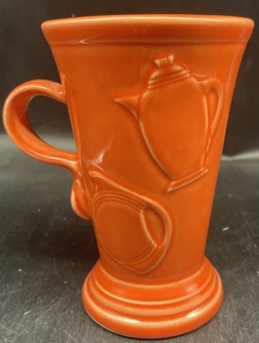 Discontinued Fiesta Persimmon By Homer Laughlin Pedestal Mug 6 1/8" Unused