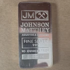 Johnson Matthey 10 oz Fine Silver .999 BAR VINTAGE !!