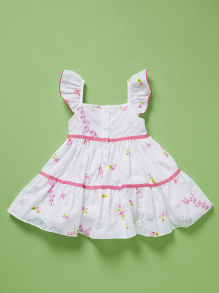 NEW Baby Nay Emily Rose Toddler Girl Summer White Tiered Dress Size 4T - Picture 2 of 2