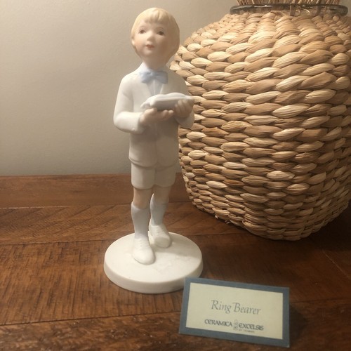 Frances Hook Ring Bearer Ceramica Excelesis Porcelain Figurine Hand Painted 1982 - Picture 2 of 8