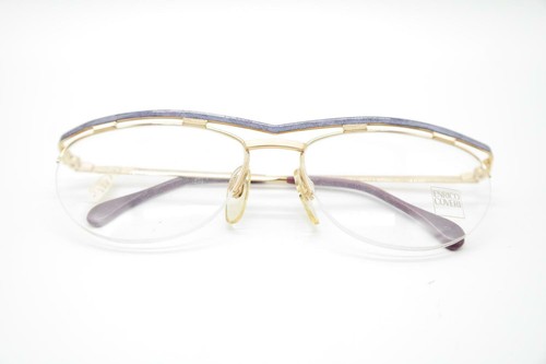 Vintage Enrico Coveri 305-250 Oro Viola Halbrand Occhiali Montatura Occhiali NOS - Bild 6 von 6