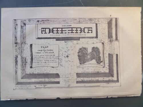 Plan de Uxmal Yucatán Maya por Frederick Catherwood 1855