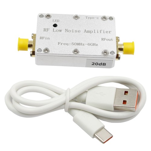 50m-6GHz Radio Frequency Low Noise Amplificatore 20dB Gain Front LNA Signal S4 Y - Zdjęcie 15 z 17