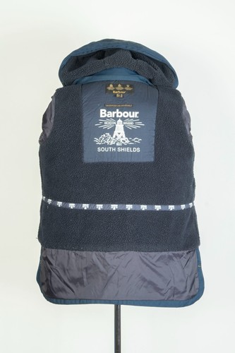 -Ladies Barbour Stronsay Blue Navy Hooded Jacket Parka Size UK 14 US 10 - Picture 6 of 10