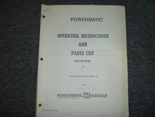 Powermatic Model 600 Welder Parts Catalog & Operator Instruction Manual 0001-Up