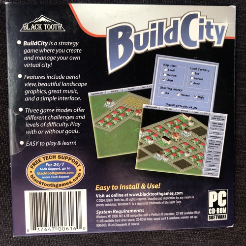 Build City Play Fight Away PC CD-ROM Windows XP 2000 ME 98 Black Tooth PC CD-ROM - Imagen 4 de 4