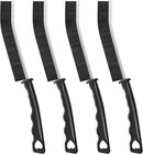 Hard Bristle Crevice Cleaning Brushes for Gaps Black 4pcs
