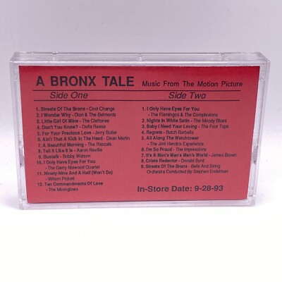 A Bronx Tale Soundtrack 1993 Promo Cassette Epic ET 57560 ADVANCE PROMO ...