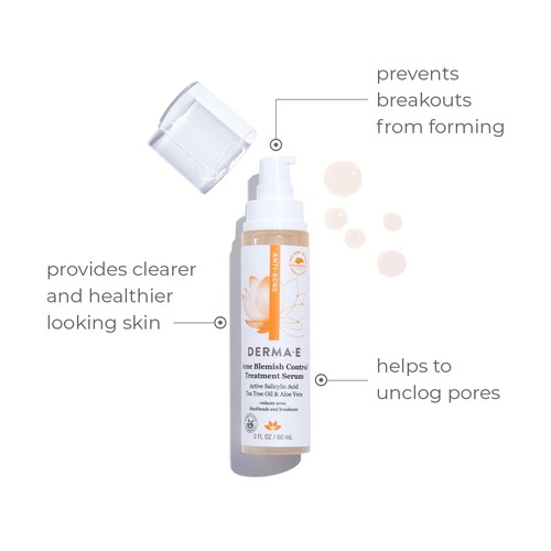 Derma E Acne Blemish Control Serum 2oz Natural Formula for Clear Skin - Picture 2 of 8