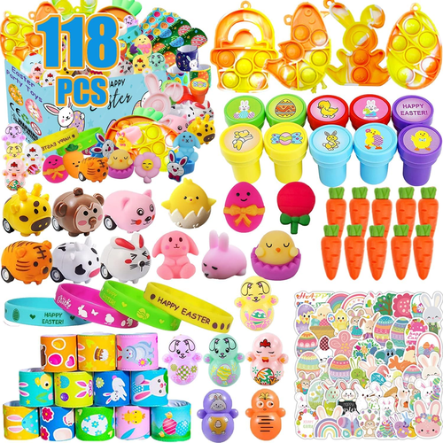 118 Pcs Easter Egg Fillers Toys for Kids, Easter Basket Stuffers for Kis Party F - Picture 8 of 12