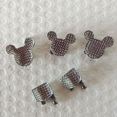 2 Sets Dental Orthodontic Metal Braces Cartoon Brackets Mini Roth 022 345 hooks