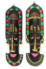 AFRICAN TRIBAL Multicolored Mask for home decoration (H x W x D: 37*11*5 CM)