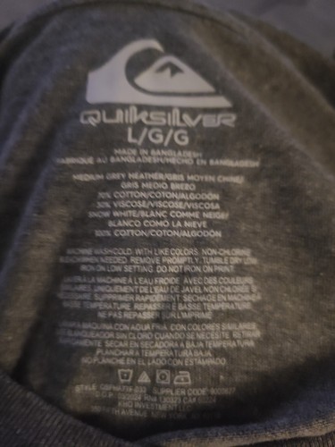 New Quicksilver Boys Long Sleeve T Shirt Large NWT Retail $34 - Picture 3 of 3