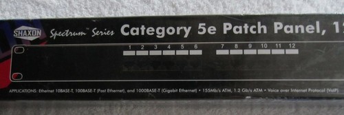 Shaxon MP155 HA128-B, catagory 5E patch panel, 12 port, RJ45-110 - Picture 6 of 7