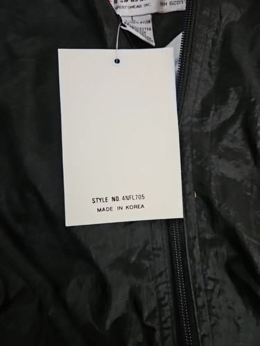 NEW WITH TAGS Vintage NFL New York Jets Triple Fat Goose jogging suit Black/GRE - Picture 3 of 14