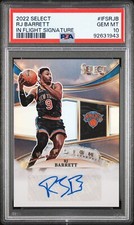 THE ONLY PSA 10 GEM MINT 2022 Select In Flight Signature RJ BARRETT AUTO /149