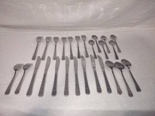 Vintage Interpur Florenz 26 pc Lot Stainless Steel Korea - Picture 7 of 13
