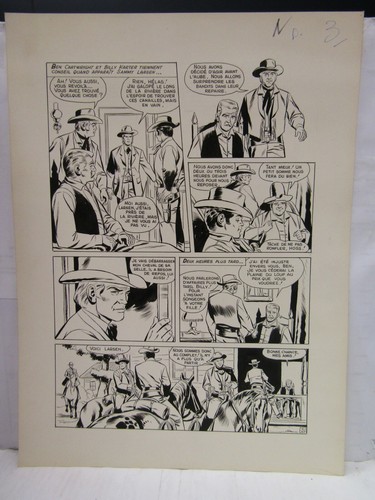FERNANDO FUSCO - BONANZA - 4 tavole originali pag.2,3,4,7 - francese - vedi foto - Picture 3 of 5