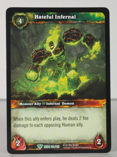 Hateful Infernal - Reign of FIRE - Singles - 140/197 - WoW TCG - ungewöhnlich - Bild 3 von 26