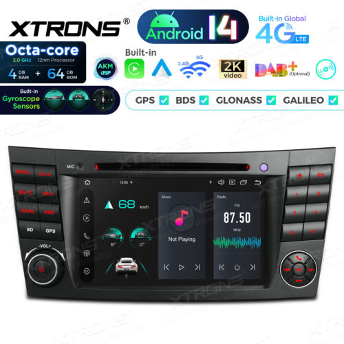 8Core 4G LTE Android 14 Car Radio GPS DSP DVD 64G for Mercedes-Benz E-W211 W219 - Picture 5 of 19