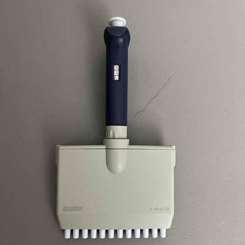 NICE Rainin Pipet-Lite 12 Channel Multichannel L50 Pipette LTS Pipetman Pipettor - Picture 4 of 7