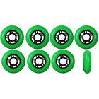 Inline Skate Wheels 72mm 89A Outdoor Green Rollerblade Hockey 8 Pack