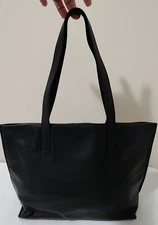Mark & Graham Leather Black Tote Bag designed for everyday use, likely used 