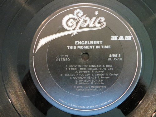 Engelbert Humperdinck – This Moment In Time - 1979 - Epic JE35791 Vinyl LP G+/G+ - Picture 4 of 5