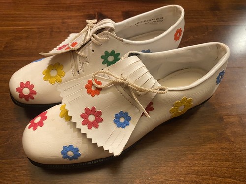 Vintage Lady Dexter Golf Shoes 7.5 M Multicolor Daisy Flowers Extremely Rare NEW