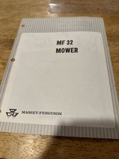 Vintage Massey Ferguson Mf 32 Mower Assembly  & Pre Delivery Instructions