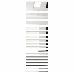 large decorative acrylic wall mirror strips horizontal 125x40cm