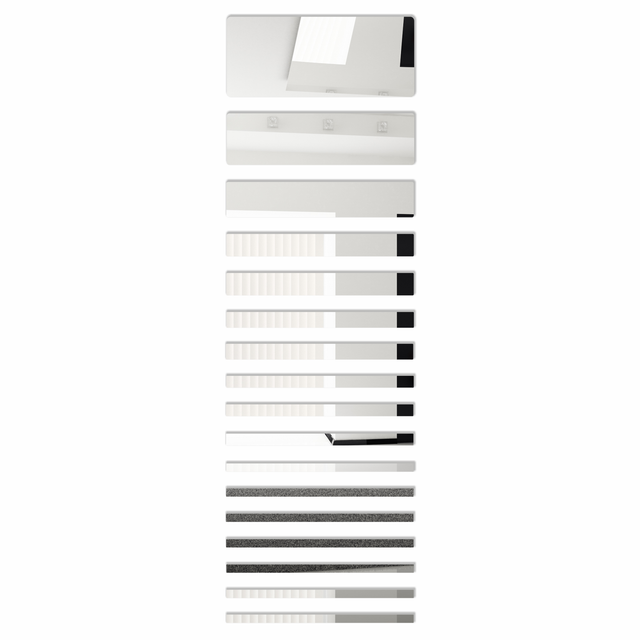 Large Decorative Acrylic Wall Mirror Strips Horizontal 125x40cm Living Room