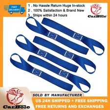 6 Soft Loop Tie Down Straps Ratchet 4500lbs For Motorcycle Dirt Bike Heavy Duty