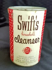 Old Advertising Cleanser Tin Swift's Household Cleanser Swift & Co Chicago Soap