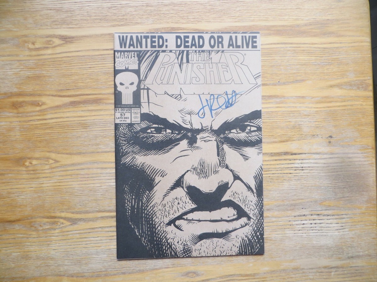 1991 MARVEL PUNISHER # 57 WANTED POSTER DOUBLE COVER SIGNED JIMMY