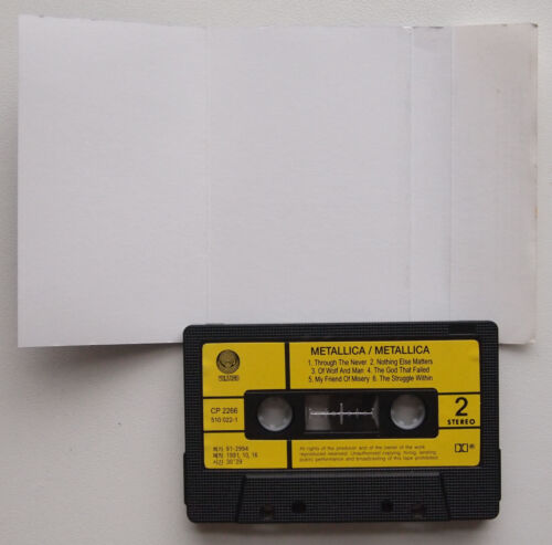 METALLICA - METALLICA (VERTIGO CP2266) 1991 SOUTH KOREA CASSETTE BLACK ALBUM - Picture 4 of 5