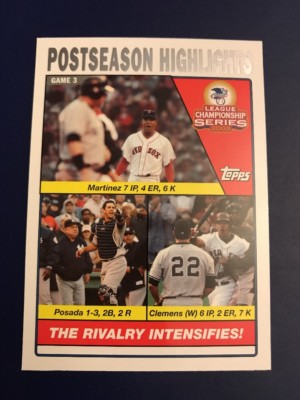 2004 Topps # 354 CLEMENS/PEDRO New York Yankees Red Sox WS Rivalry Nice Look !