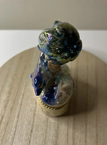 Irisierende Palme und Delfin Keramik Maritim/Tropisch Schmuckschatulle "Bermuda" - Bild 2 von 5