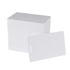 Pack of 100 White PVC Cards with Slot Punch on Short Side | Graphics Quality ...
